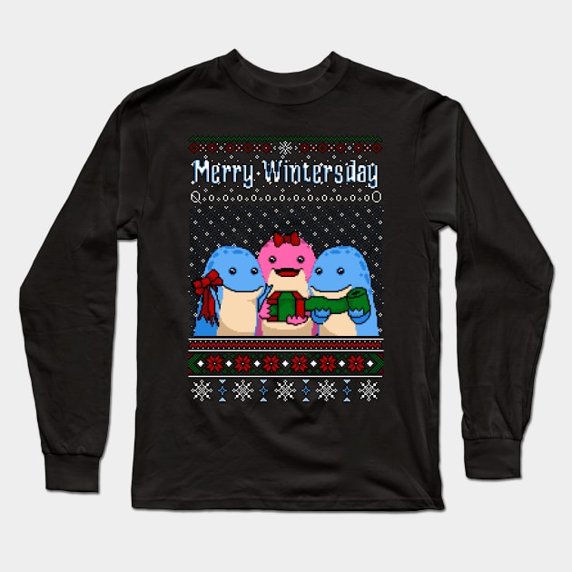 Merry Wintersday Long Sleeve T-Shirt by scorpakwal